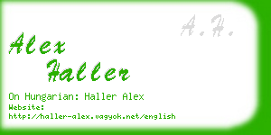 alex haller business card